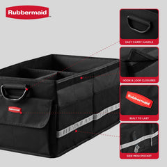 Rubbermaid interior mesh pockets holding small items for easy access