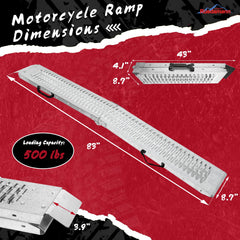 Ruedamann unfolded 83-inch ramp bridging tailgate for gentle loading angle