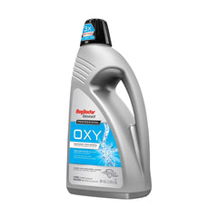 Close-up of Rug Doctor label highlighting Oxy Triple-Action technology
