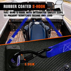 RUGOACE soft loop around motorcycle handlebar, protects paint finish