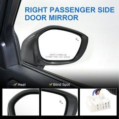 RUIANOMG heated blind-spot mirror glass closeup showing clear-view benefit