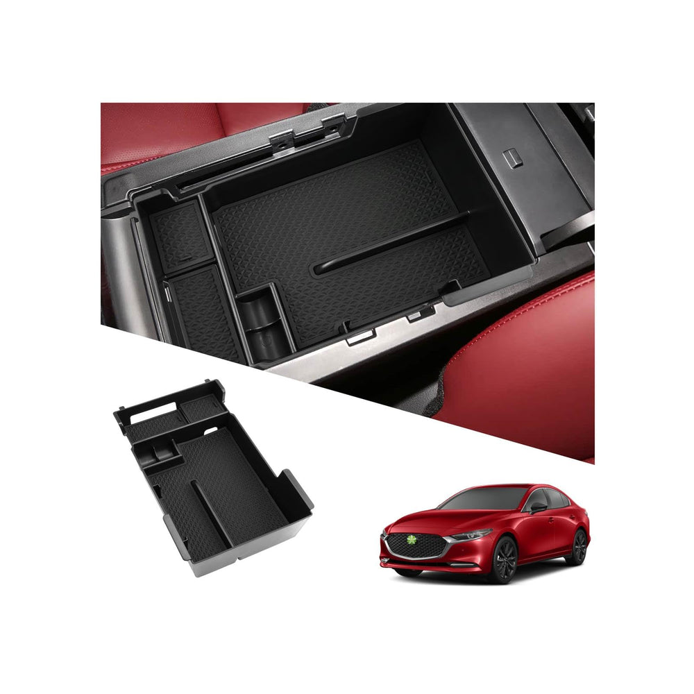 Ruiya front view console organizer showing clean fitted tray and improved storage