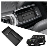 Ruiya front view of console organizer showing tidy compartments and improved access