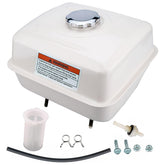 Ruma front view fuel tank showing shape and mounting points for quick replacement