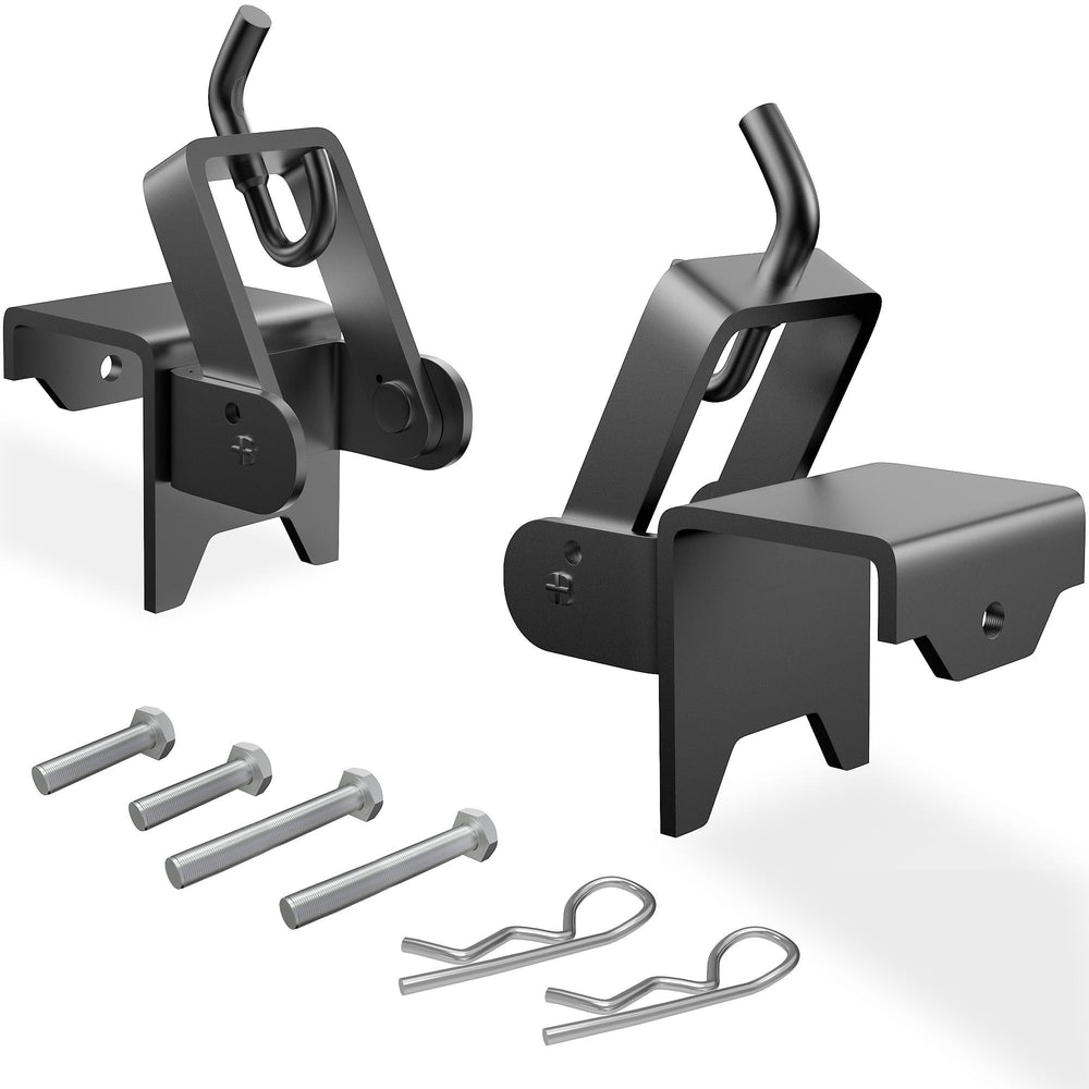 Rumngsuy front view hitch bracket showing solid fit and improved towing safety