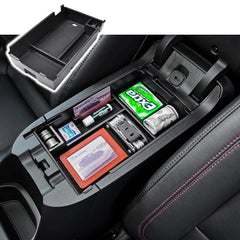 RUNROAD front view of console organizer showing tidy compartments and quick access