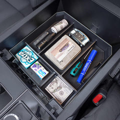 RUNROAD tray installed in Tundra console offering easy access and neat storage
