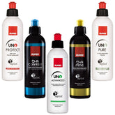 RUPES front packaging five bottles showing full kit and quick selection benefit