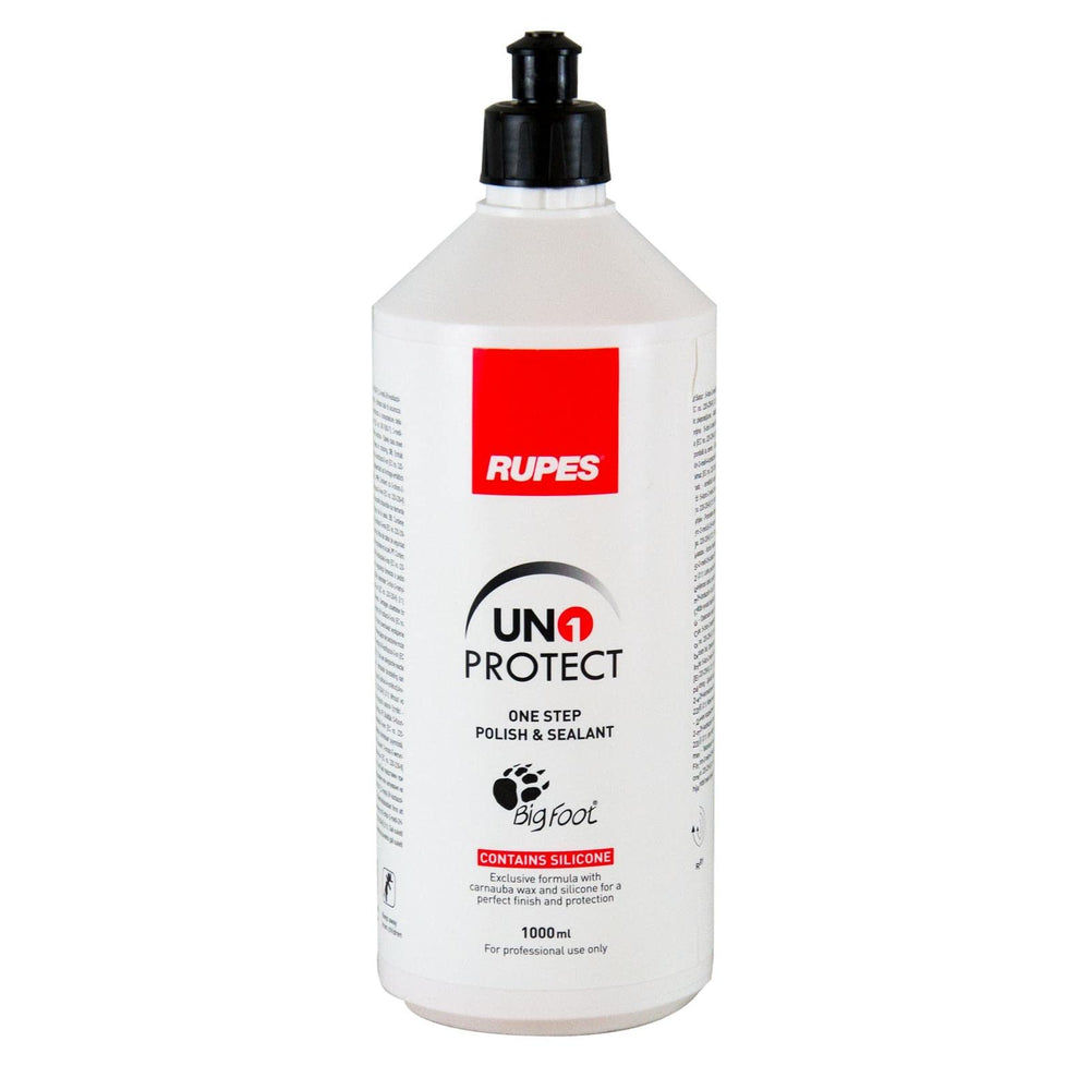 RUPES UNO front bottle showing label and capacity, showcases all-in-one convenience