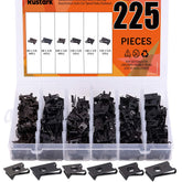 Rustark front box showing 225-piece U-clip assortment for quick repair