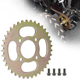 RUTU rear sprocket front view showing clean finish and bolt pattern, easy replacement