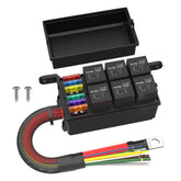 RVBOATPAT front view showing relays and fuse positions for clear organization and quick access