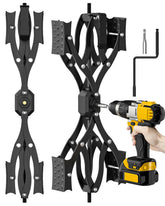 Rvdeaa front view of x-shape wheel chock showing secure contact and stability