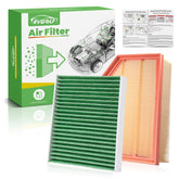 RVgolf front view of engine and cabin filters showing full kit and fit