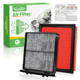 RVgolf engine filter front view showing precise fit for Subaru Forester, improves intake protection