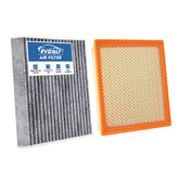 RVgolf front packaging showing engine and cabin filters, clear fitment benefit