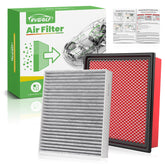 RVgolf front packaging showing both engine and cabin filters for easy identification and purchase