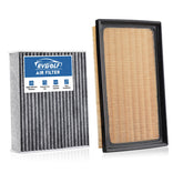 RVgolf front packaging showing both engine and cabin filters and clear fitment benefits