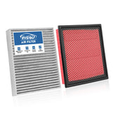 RVgolf front packaging showing engine and cabin filters with clear fit details and benefits