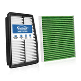 RVgolf front packaging showing both engine and cabin filters, clear fit info