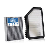 RVgolf front packaging showing both engine and cabin filters and clear fitment benefit
