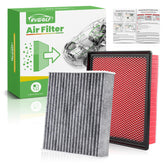 RVgolf front view of engine and cabin filter kit showing complete replacement