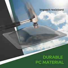 RVGUARD skylight closeup texture showing scratch-resistant finish and clarity