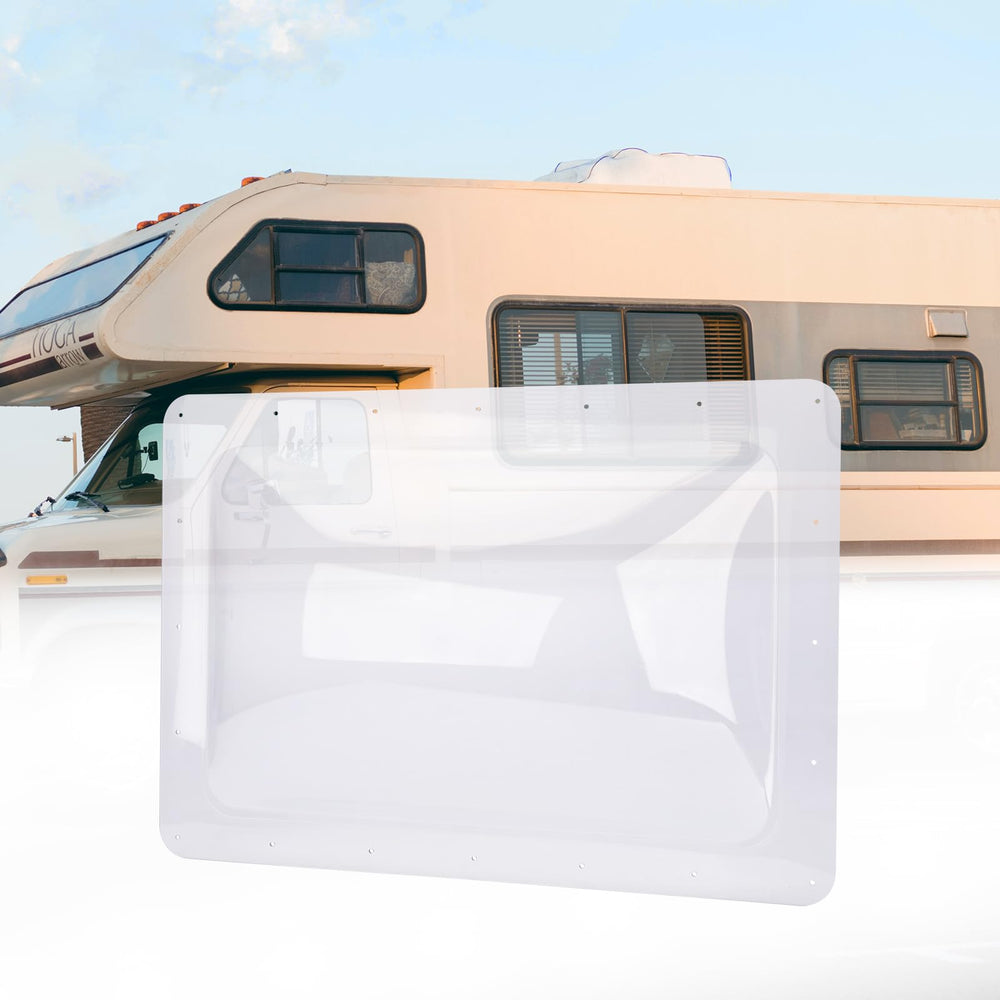 RVGUARD clear skylight front view shows clean dome and bright light benefit
