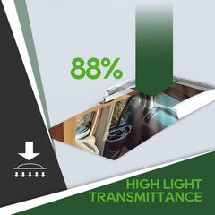 RVGUARD smoke outer top angle displaying tint to reduce glare and increase privacy