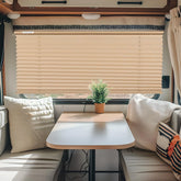 RVINGPRO front view of 32x24 cappuccino blind showing clean fit
