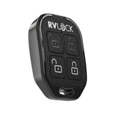 RVLock 4-button remote front view showing compact design and quick access benefit