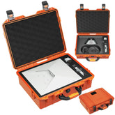 RVMARINEPAT front view of orange case showing durable shell and visibility