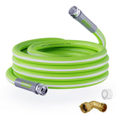 RVMATE front view of 25ft hose showing compact coiled packaging and branding benefit: portable water supply