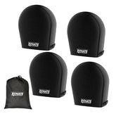 RVMATE front view of four tire covers showing complete set benefit
