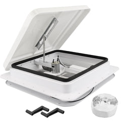 RVMATE front view of white vent showing clean design and easy replacement benefit