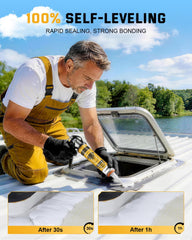 RVSHARK sealant forming a self-leveling bead for smooth seams