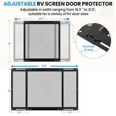 RVSNAIL side profile mounted on RV door demonstrating slim bulk reduction