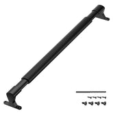 RVZONE front view of black grab bar showing clean mounting and stronger door support