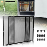 rvzone front view protector on rv door showing clear screening protection benefit