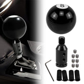 RYANSTAR black shift knob front view showing glossy finish and clear 8 Ball emblem for style