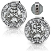RYYOF medal front view showing Saint Christopher and protective text