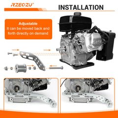 RZEOZU tensioner mounted on minibike frame demonstrating stable chain tension benefit