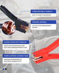 SAFEMATE quick-connect plug permanently mounted to battery for fast hood-free use