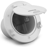Safoner aluminum hatch front view showing durable exterior and weather resistance