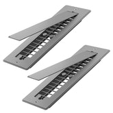 Safoner front view of aluminum floor register showing low profile and durable design