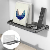Safoner folded shelf front view showing slim profile and space saving benefit