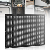 Safoner front view installed on RV door protecting screen and preserving airflow