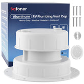 Safoner front view vent cap showing durable all-aluminum construction and fit