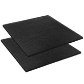 Saillong front view of two 22-inch black splash pads showing packaging and size benefits