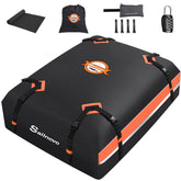 Sailnovo front view of rooftop cargo bag showing compact shape and aerodynamic profile